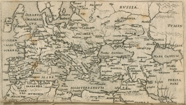 Χάρτης της Ευρώπης, της Βορείου Αφρικής και τμήματος της Ασίας.