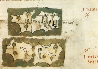 Χάρτης της Δήλου και της Ρήνειας (Γεννάδειος Βιβλιοθήκη).