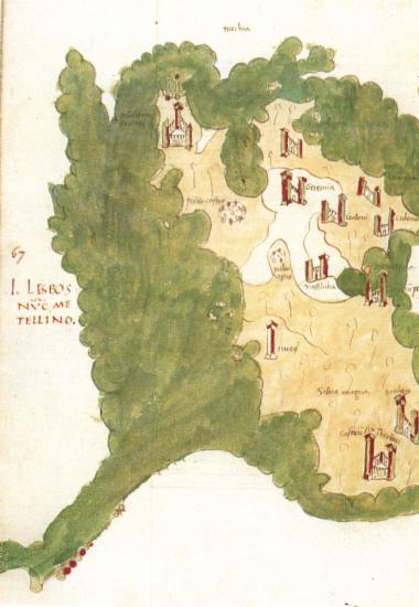 Χάρτης της Λέσβου (Γεννάδειος Βιβλιοθήκη).