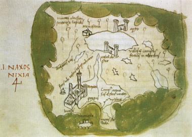 Χάρτης της Νάξου (Γεννάδειος Βιβλιοθήκη).