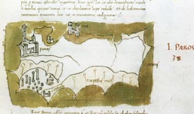 Χάρτης της Πάρου (Γεννάδειος Βιβλιοθήκη).