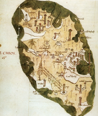 Χάρτης της Χίου (Γεννάδειος Βιβλιοθήκη).