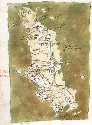 Χάρτης της Κρήτης (Γεννάδειος Βιβλιοθήκη).