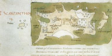 Χάρτης της Καρπάθου (Γεννάδειος Βιβλιοθήκη).