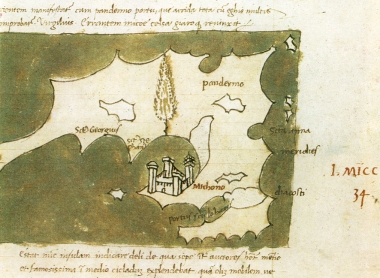 Χάρτης της Μυκόνου (Γεννάδειος Βιβλιοθήκη).