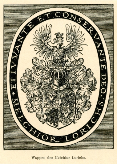 Βασιλικό οικόσημο στην κατοχή του Μελχιόρ Λόρικ.
