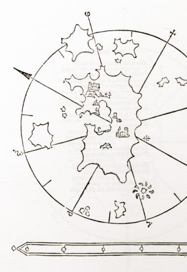 Χάρτης της Μήλου με την Κίμωλο και την Πολύαιγο.