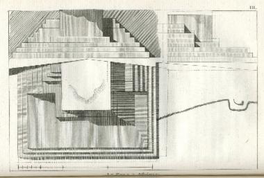 Κάτοψη και σχέδια του αρχαίου Βήματος στην Πνύκα.