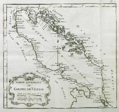 Χάρτης του κόλπου της Βενετίας.