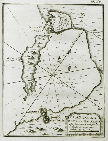 Χάρτης του όρμου του Ναυαρίνου.