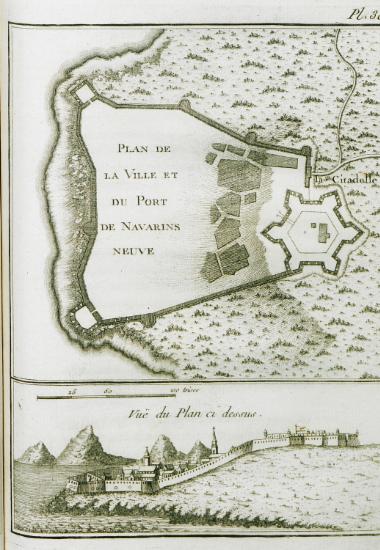 Χάρτης του λιμανιού και του κάστρου της Πύλου (Νιόκαστρο)