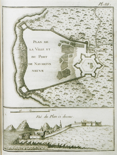 Χάρτης του λιμανιού και του κάστρου της Πύλου (Νιόκαστρο)