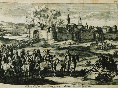 Η πολιορκία του Παλατινάτου, σήμερα στη Γερμανία, από τον στρατό του Λουδοβίκου ΙΔ΄στα τέλη του 17ου αιώνα.