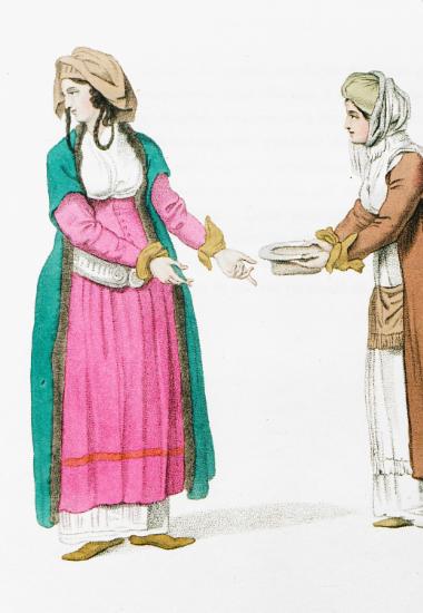 Γυναίκες με παραδοσιακές στολές της Άνδρου.