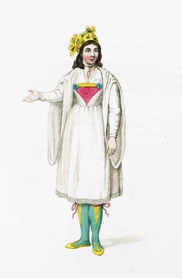 Γυναίκα της Νάξου με παραδοσιακή ενδυμασία, Κυκλάδες.