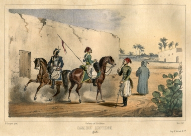 Στρατιώτες του ιππικού στην Γκίζα της Αιγύπτου.