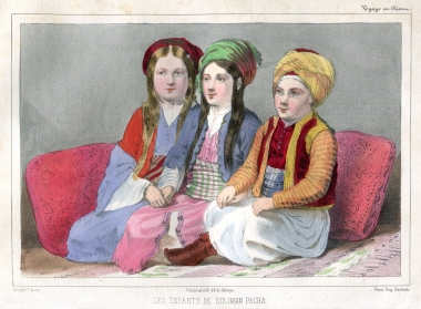 Προσωπογραφίες των παιδιών του στρατηγού Σουλεϊμάν Πασά.