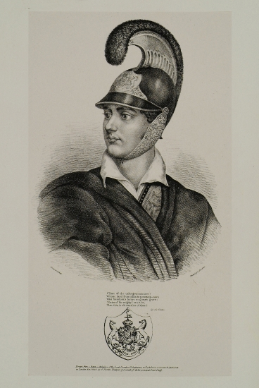 Προσωπογραφία του Λόρδου Βύρωνα. Απόσπασμα από το ποίημα “Ο Γκιαούρ”. Θυρεός του Λόρδου Βύρωνα.