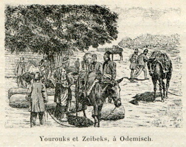 Γιουρούκοι και Ζεϊμπέκοι από το Εντεμίς της Μικράς Ασίας, κοντά στα αρχαία Ύπαιπα.