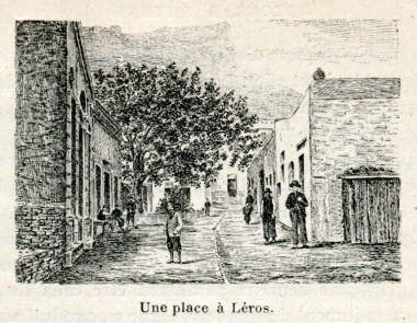 Πλατεία στη Λέρο.