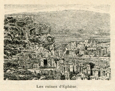 Άποψη των ερειπίων στην αρχαία Έφεσο.