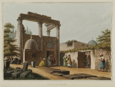 Μουσουλμανικό τέμενος στον Ναό του Διονύσου στη Λατάκια (Λαοδίκεια η Πάραλος), Συρία.