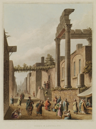 Άποψη του μουσουλμανικού τεμένους στον Ναό του Διονύσου στη Λατάκια (Λαοδίκεια η Πάραλος), Συρία.