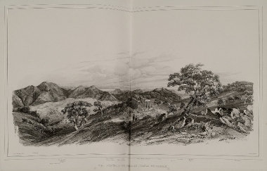 Άποψη του Ναού του Επικουρίου Απόλλωνα στις Βάσσες της Φιγαλείας.