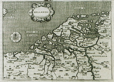 Χάρτης των Κάτω Χωρών (Ολλανδία).