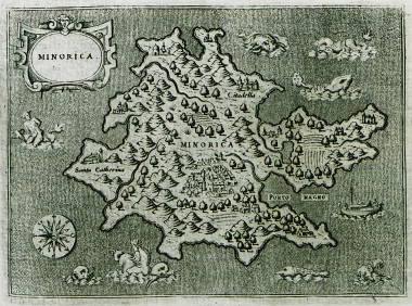 Χάρτης της Μενόρκα στην Ισπανία.