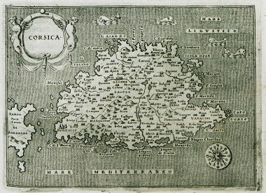 Χάρτης της Κορσικής.
