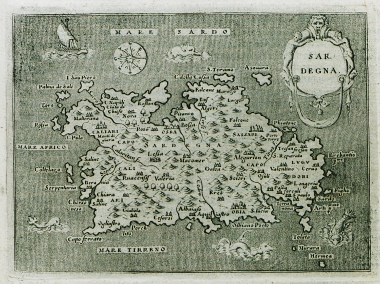 Χάρτης της Σαρδηνίας.