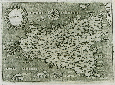 Χάρτης της Σικελίας.