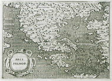 Χάρτης της Ελλάδας και του Αιγαίου Πελάγους.