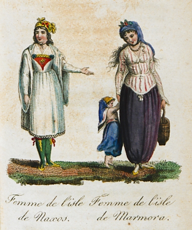 Γυναίκα από τη Νάξο. Γυναίκα από την Προκόννησο, στη θάλασσα του Μαρμαρά.