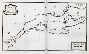 Χάρτης της Προποντίδας (Θάλασσα του Μαρμαρά).