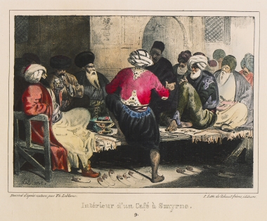 Σκηνή σε καφενείο στη Σμύρνη.