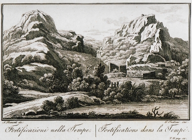 Τοπίο κοντά στους αρχαίους Γόννους, αρχαία πόλη βόρεια του Πηνειού ποταμού στη δυτική είσοδο της κοιλάδας των Τεμπών. Η περιοχή ονομάζονταν και Κόνδυλος (ή Γοννοκόνδυλος) εξαιτίας του ισχυρού φρουρίου της.