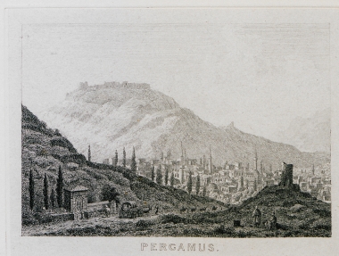 Άποψη της Περγάμου στη Μικρά Ασία. Στο βάθος διακρίνεται η Ακρόπολη της Περγάμου.