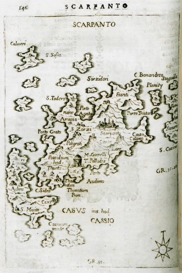 Χάρτης της Καρπάθου.