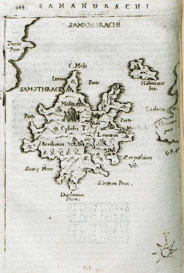 Χάρτης της Σαμοθράκης.