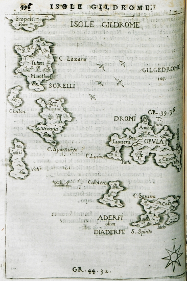 Χάρτης της Αλονήσσου και των νήσων Αδελφών.