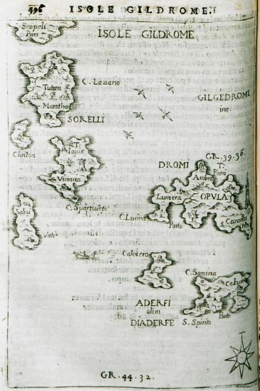 Χάρτης των νησιών και των νησίδων του Αργοσαρωνικού κόλπου.