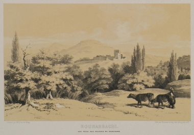 Άποψη της περιοχής του Πινάρμπασι, το οποίο τον 19ο αιώνα ταυτιζόταν με την Τροία, κοντά στις πηγές του ποταμού Σκαμάνδρου.