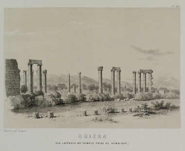 Άποψη του ναού της Αφροδίτης στην Αφροδισιάδα της Καρίας, από τα βορειοδυτικά.