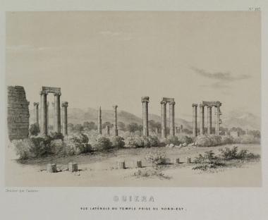 Γενική άποψη των ερειπίων της Αφροδισιάδας της Καρίας και του σύγχρονου οικισμού του Γκέιρε.