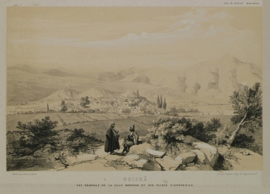 Γενική άποψη των ερειπίων της Αφροδισιάδας της Καρίας και του σύγχρονου οικισμού του Γκέιρε.