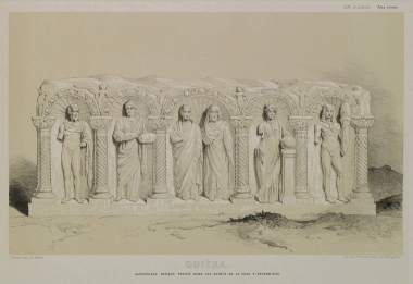 Ρωμαϊκή σαρκοφάγος με ανάγλυφες ανθρώπινες μορφές, από την Αφροδισιάδα της Καρίας.