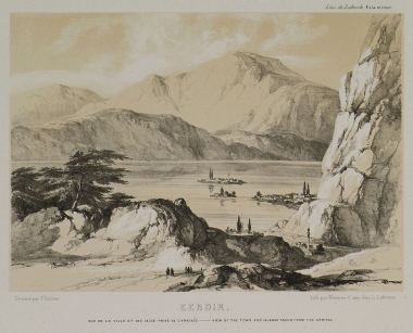 Άποψη της λίμνης και της πόλης του Εγιρντίρ στη Μικρά Ασία.