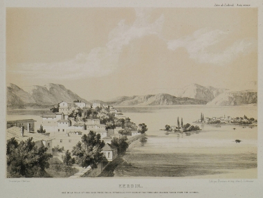 Άποψη της πόλης και της λίμνης και των νησιών του Εγιρντίρ από το κάστρο.